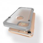 Wholesale iPhone 7 Clear Defense Hybrid Case (Gray)